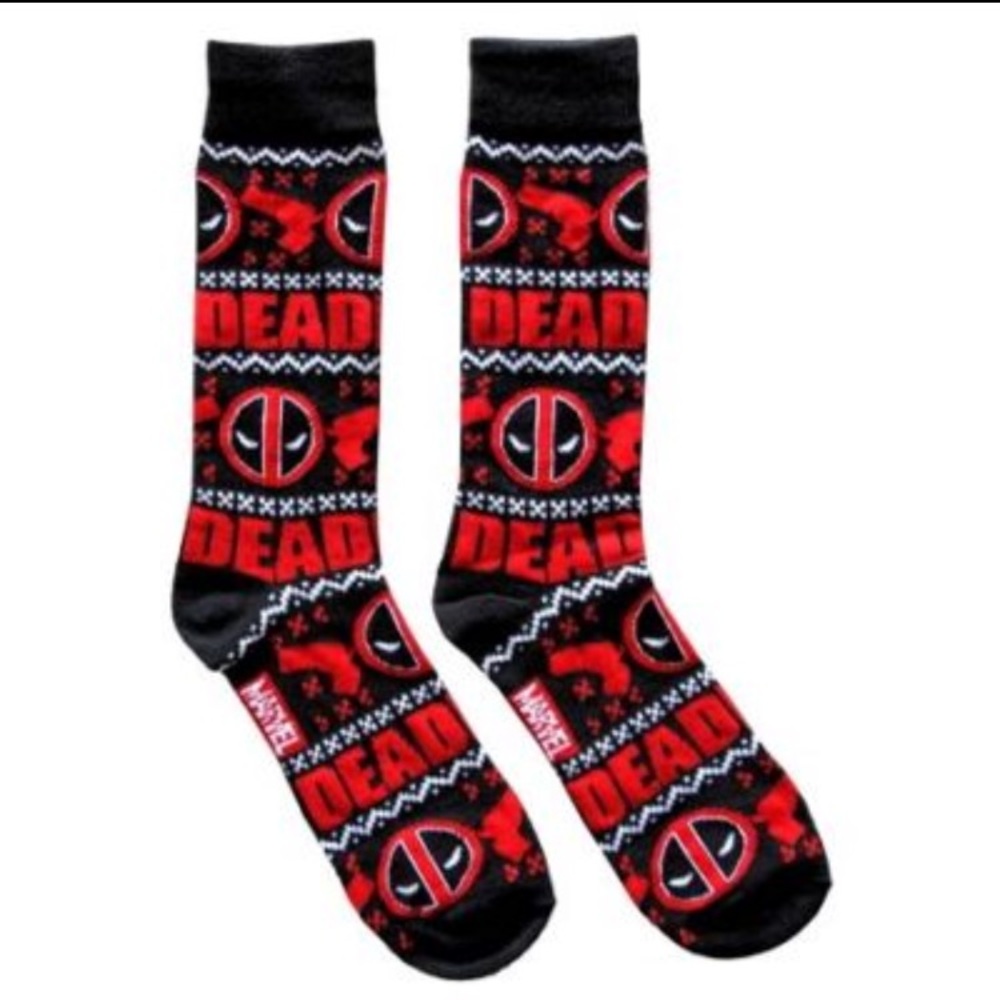 NWT Marvel Deadpool Socks One Size Fits Most